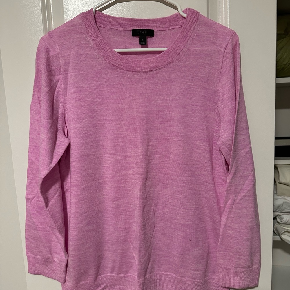J. Crew Pink Crew Neck Sweater
